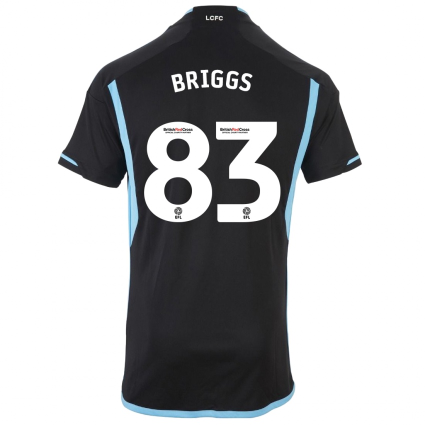 Mænd Logan Briggs #83 Sort Udebane Spillertrøjer 2023/24 Trøje T-Shirt