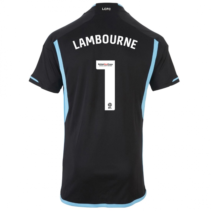 Mænd Demi Lambourne #1 Sort Udebane Spillertrøjer 2023/24 Trøje T-Shirt