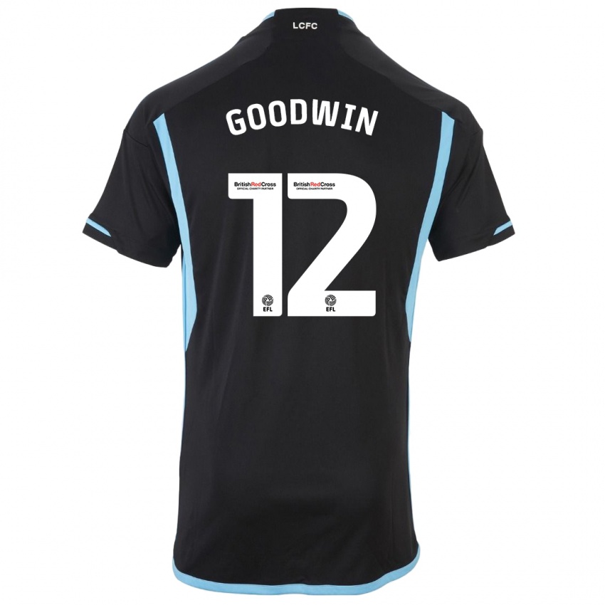Mænd Missy Goodwin #12 Sort Udebane Spillertrøjer 2023/24 Trøje T-Shirt