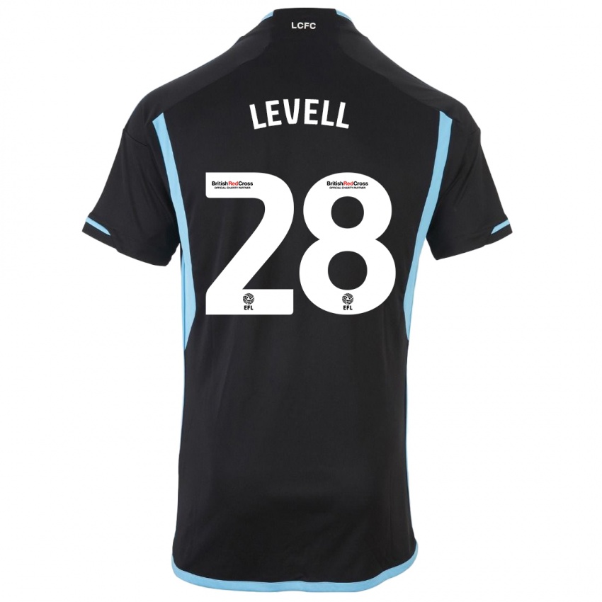 Mænd Kirstie Levell #28 Sort Udebane Spillertrøjer 2023/24 Trøje T-Shirt