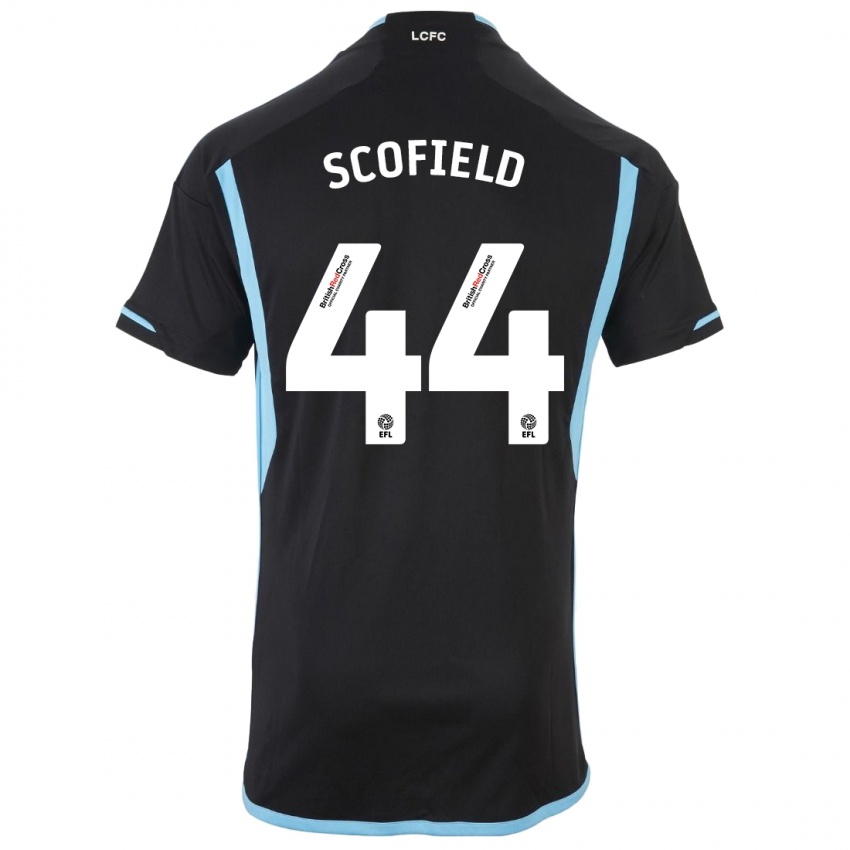 Mænd Connie Scofield #44 Sort Udebane Spillertrøjer 2023/24 Trøje T-Shirt