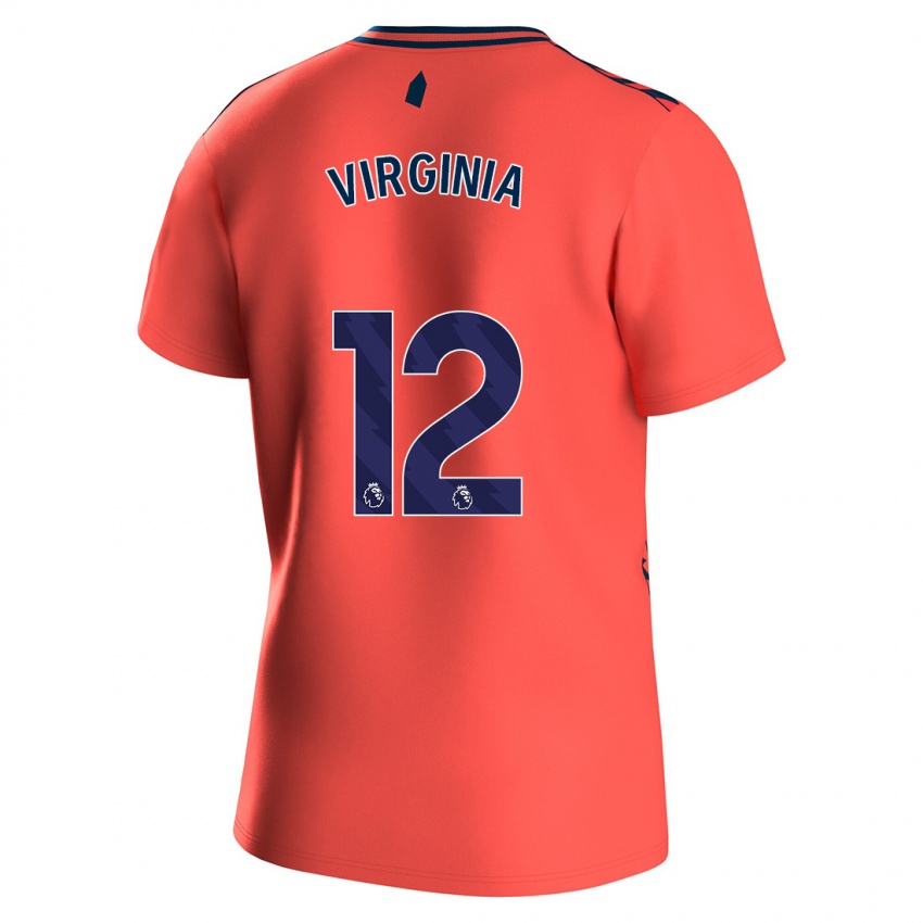 Mænd Joao Virginia #12 Koral Udebane Spillertrøjer 2023/24 Trøje T-Shirt