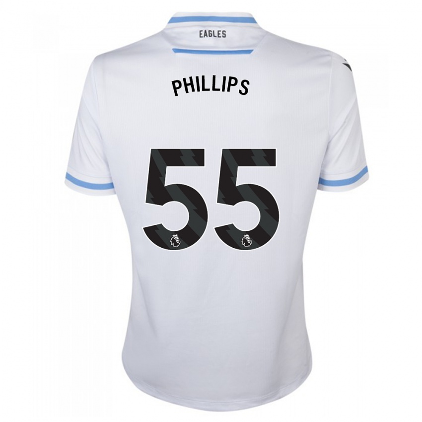 Mænd Killian Phillips #55 Hvid Udebane Spillertrøjer 2023/24 Trøje T-Shirt