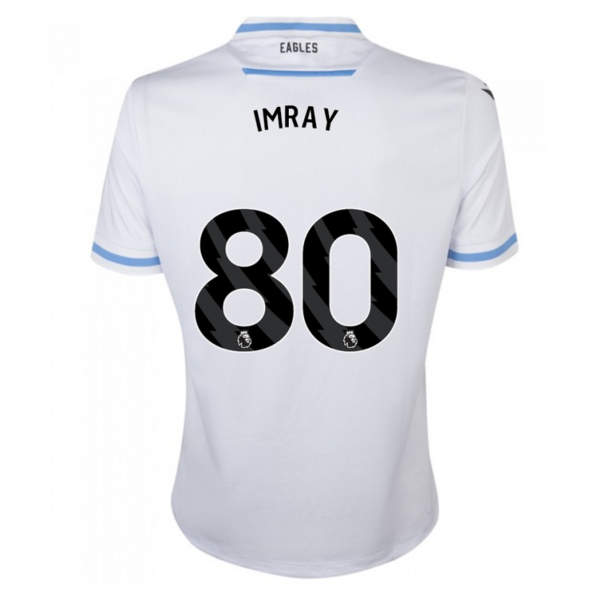 Mænd Danny Imray #80 Hvid Udebane Spillertrøjer 2023/24 Trøje T-Shirt