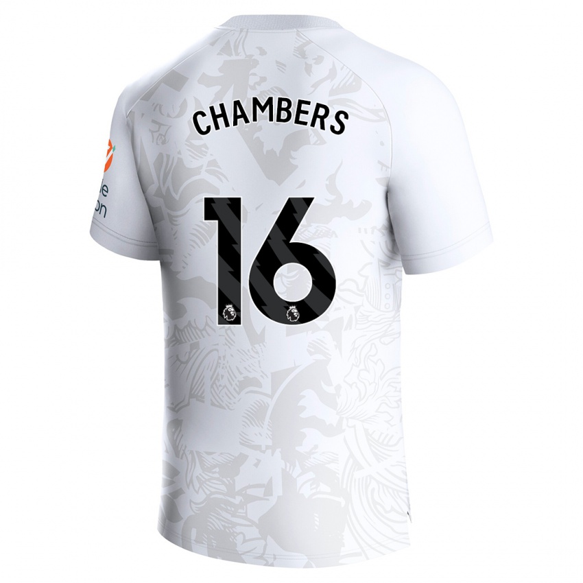 Mænd Calum Chambers #16 Hvid Udebane Spillertrøjer 2023/24 Trøje T-Shirt