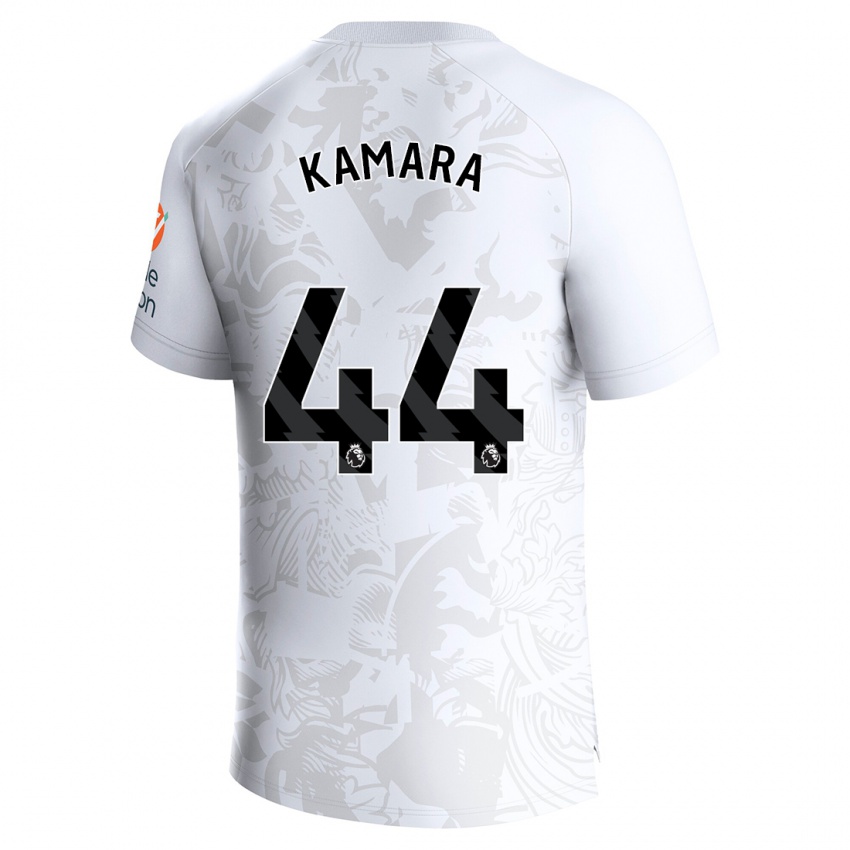 Mænd Boubacar Kamara #44 Hvid Udebane Spillertrøjer 2023/24 Trøje T-Shirt