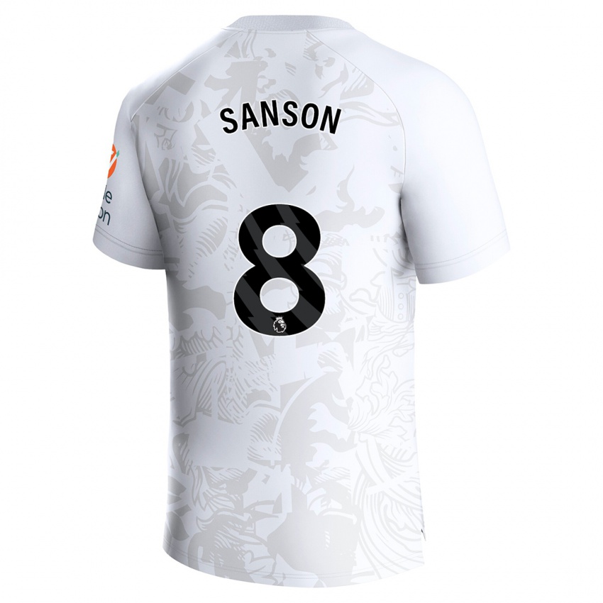 Mænd Morgan Sanson #8 Hvid Udebane Spillertrøjer 2023/24 Trøje T-Shirt