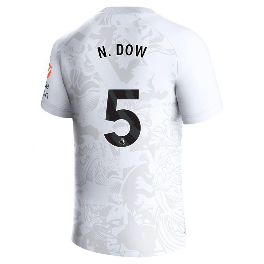 Mænd Elisha N'dow #5 Hvid Udebane Spillertrøjer 2023/24 Trøje T-Shirt