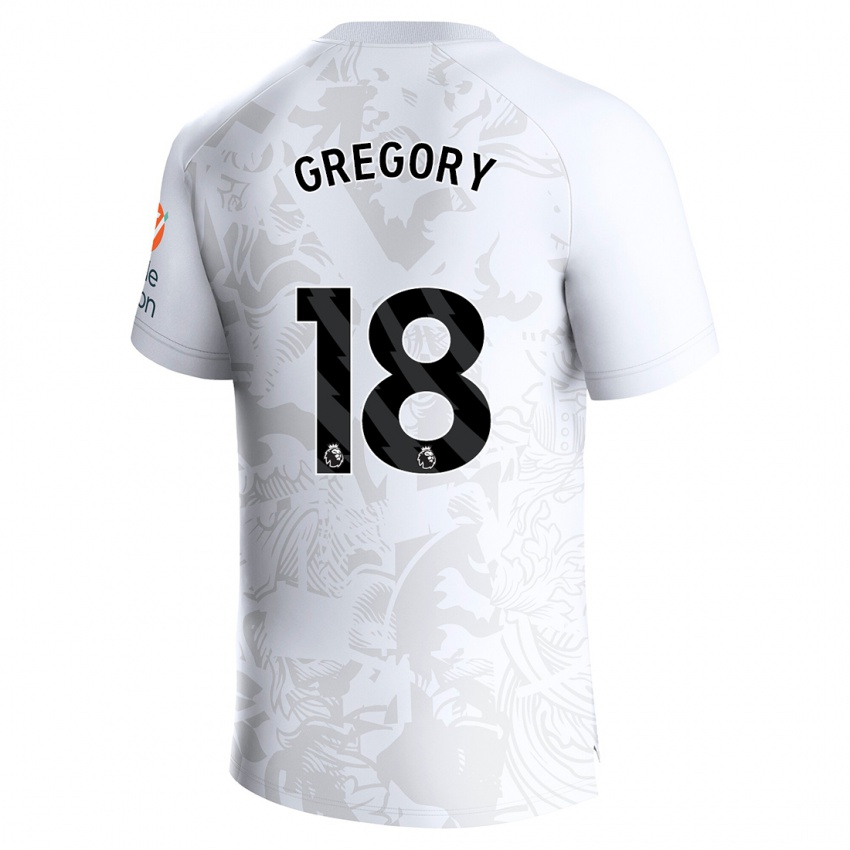 Mænd Freya Gregory #18 Hvid Udebane Spillertrøjer 2023/24 Trøje T-Shirt