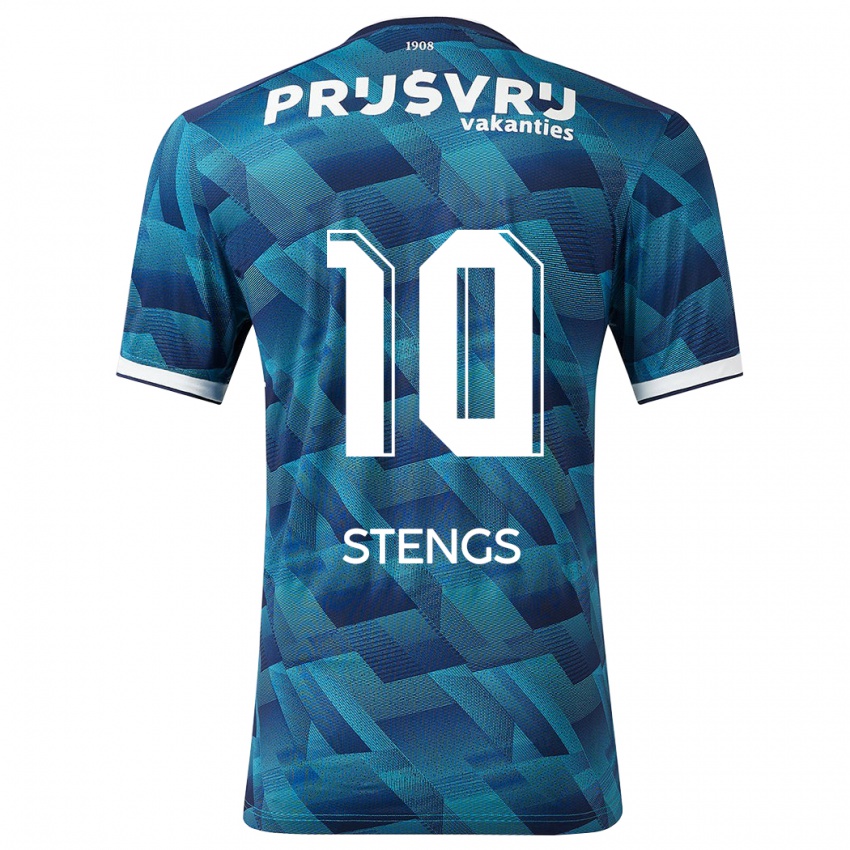 Mænd Calvin Stengs #10 Blå Udebane Spillertrøjer 2023/24 Trøje T-Shirt