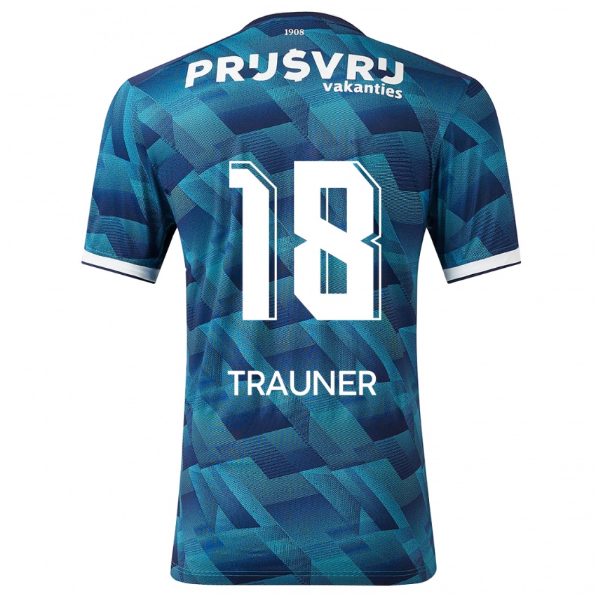Mænd Gernot Trauner #18 Blå Udebane Spillertrøjer 2023/24 Trøje T-Shirt