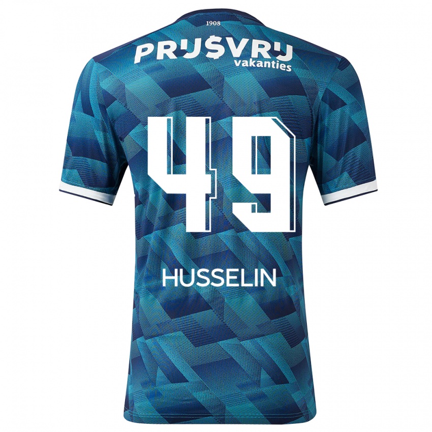 Mænd Mateo Husselin #49 Blå Udebane Spillertrøjer 2023/24 Trøje T-Shirt