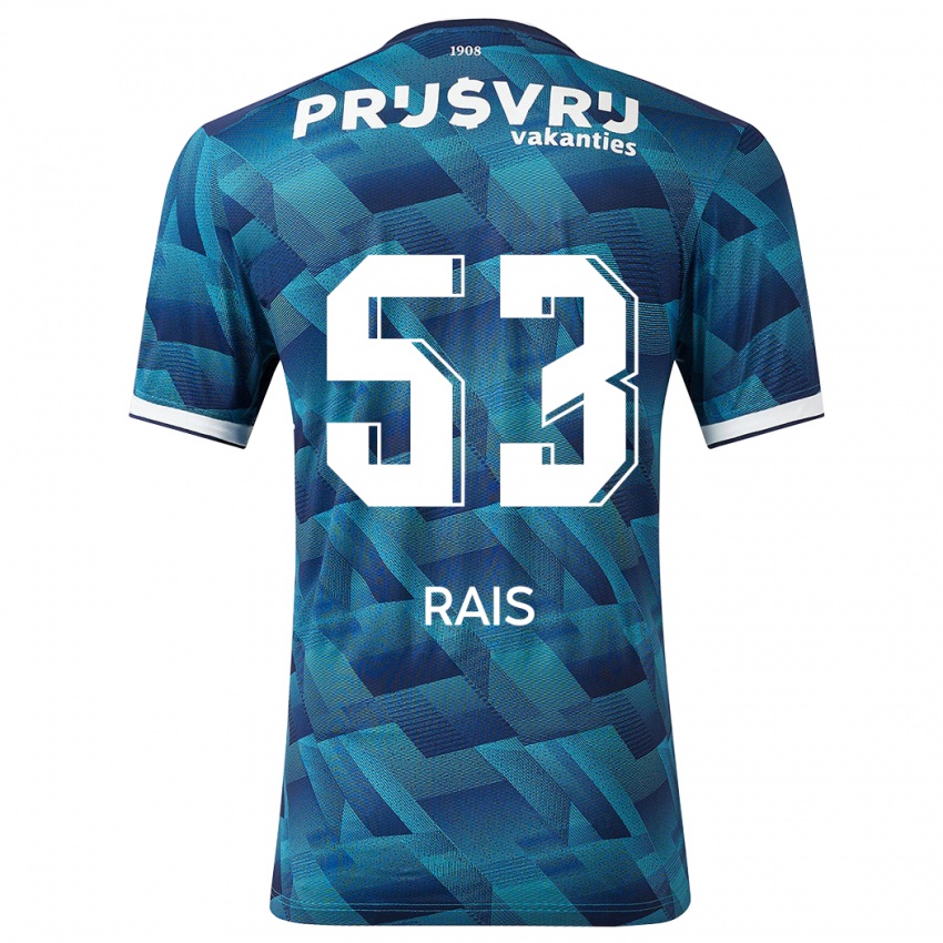 Mænd Amir Rais #53 Blå Udebane Spillertrøjer 2023/24 Trøje T-Shirt