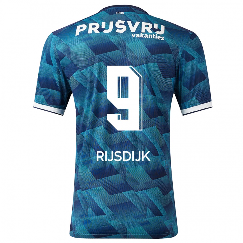 Mænd Pia Rijsdijk #9 Blå Udebane Spillertrøjer 2023/24 Trøje T-Shirt