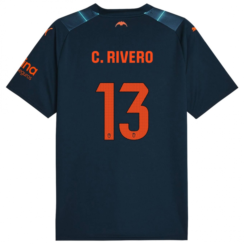 Mænd Cristian Rivero #13 Marineblå Udebane Spillertrøjer 2023/24 Trøje T-Shirt