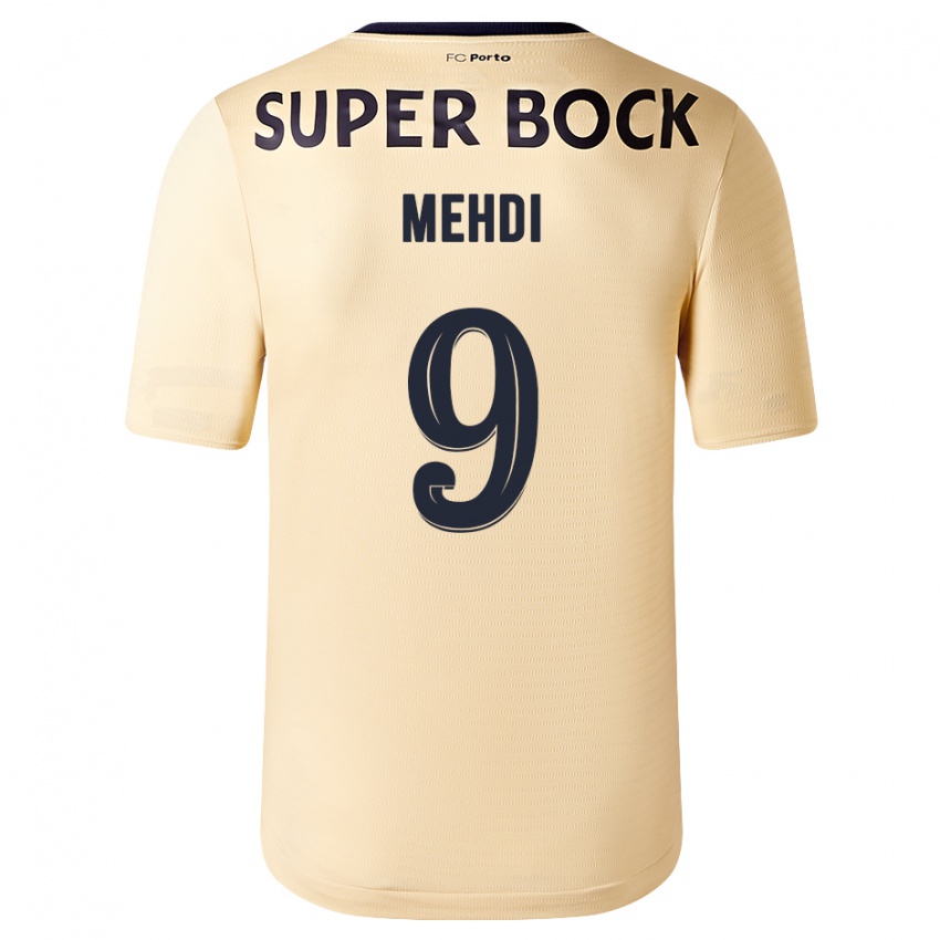 Mænd Mehdi Taremi #9 Beige-Guld Udebane Spillertrøjer 2023/24 Trøje T-Shirt