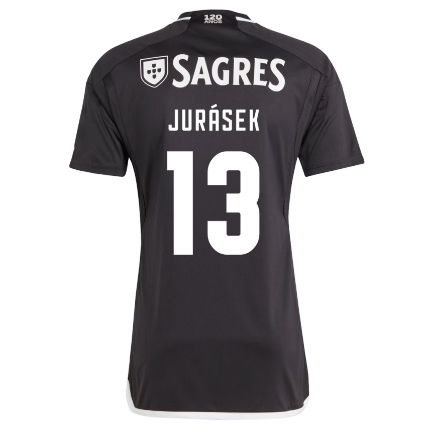 Mænd David Jurásek #13 Sort Udebane Spillertrøjer 2023/24 Trøje T-Shirt