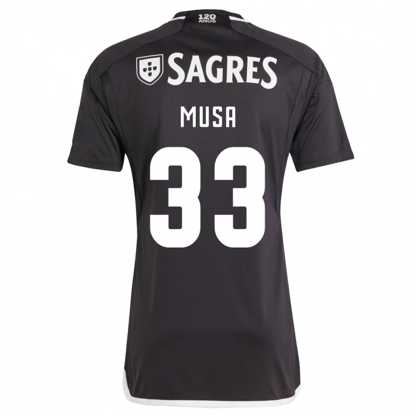 Mænd Petar Musa #33 Sort Udebane Spillertrøjer 2023/24 Trøje T-Shirt