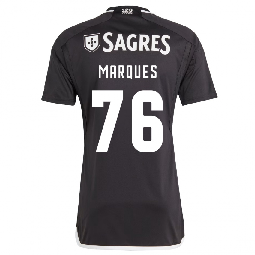Mænd Gustavo Marques #76 Sort Udebane Spillertrøjer 2023/24 Trøje T-Shirt