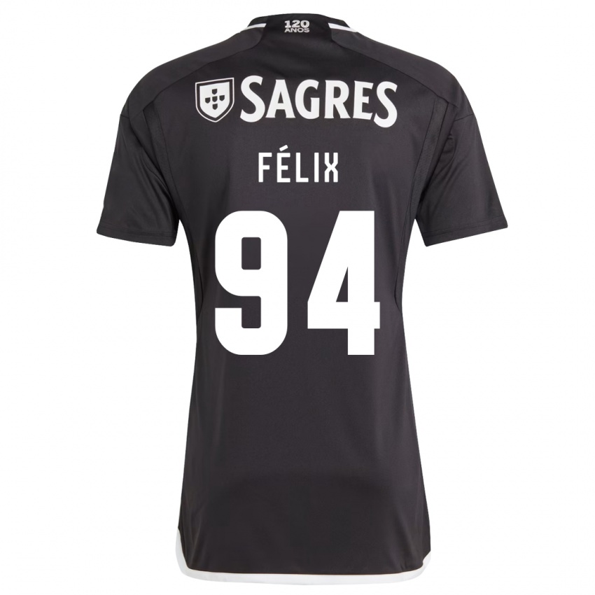 Mænd Hugo Félix #94 Sort Udebane Spillertrøjer 2023/24 Trøje T-Shirt