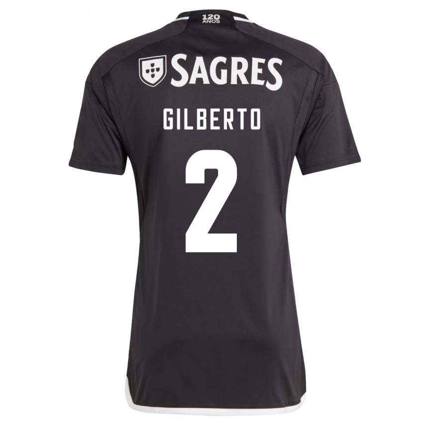 Mænd Gilberto #2 Sort Udebane Spillertrøjer 2023/24 Trøje T-Shirt