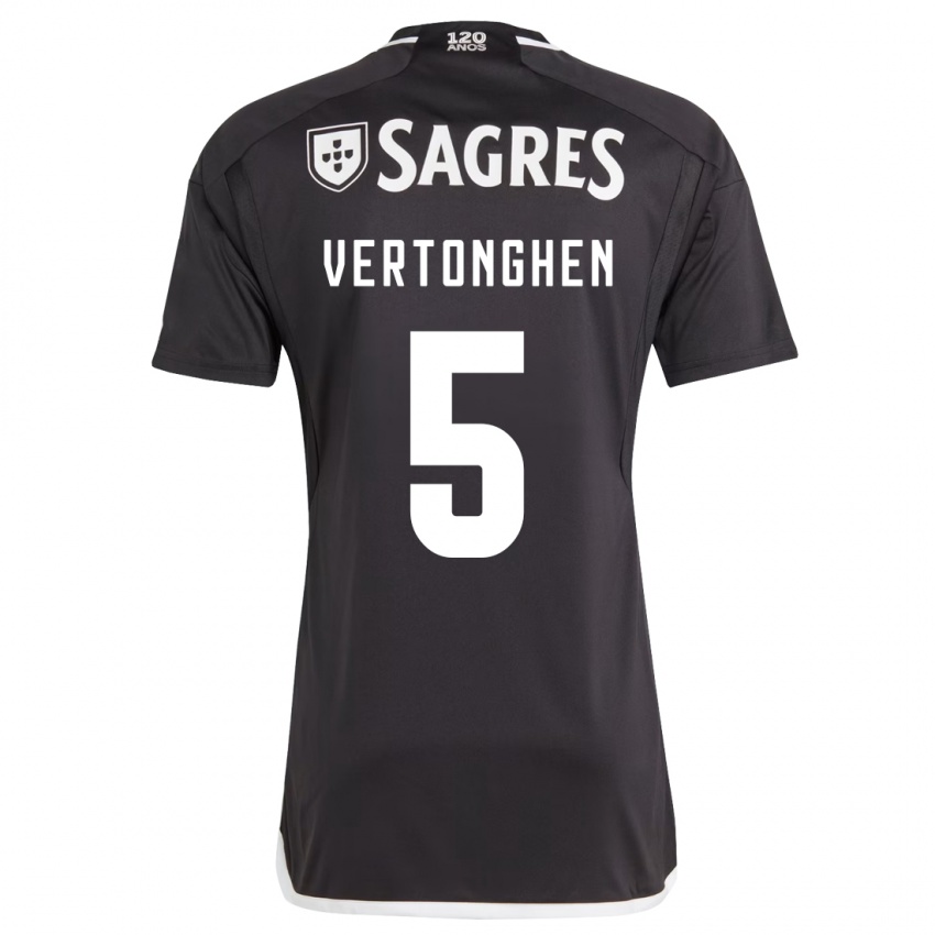 Mænd Jan Vertonghen #5 Sort Udebane Spillertrøjer 2023/24 Trøje T-Shirt