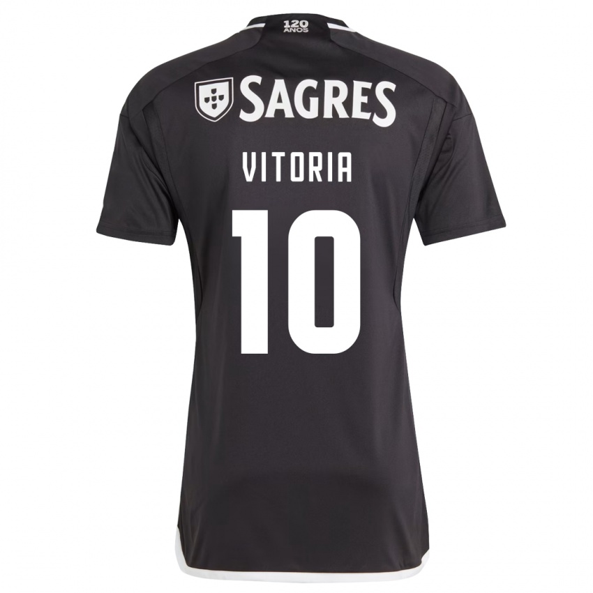 Mænd Ana Vitoria #10 Sort Udebane Spillertrøjer 2023/24 Trøje T-Shirt