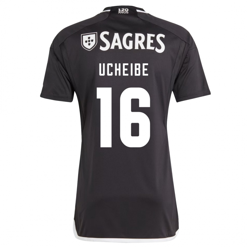 Mænd Christy Ucheibe #16 Sort Udebane Spillertrøjer 2023/24 Trøje T-Shirt