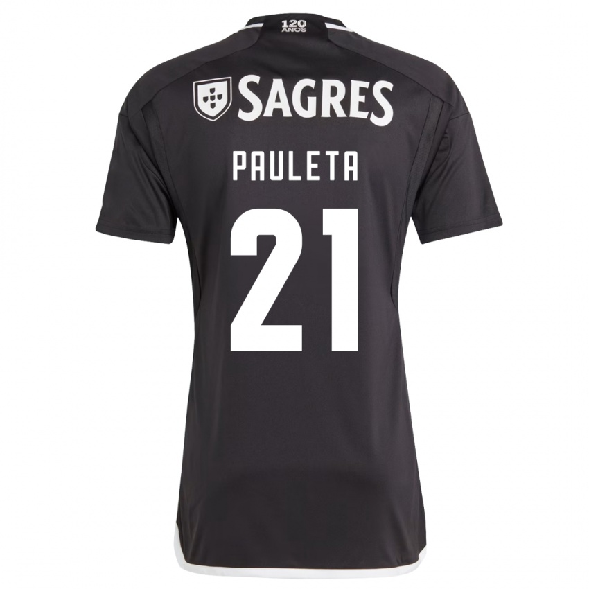 Mænd Pauleta #21 Sort Udebane Spillertrøjer 2023/24 Trøje T-Shirt
