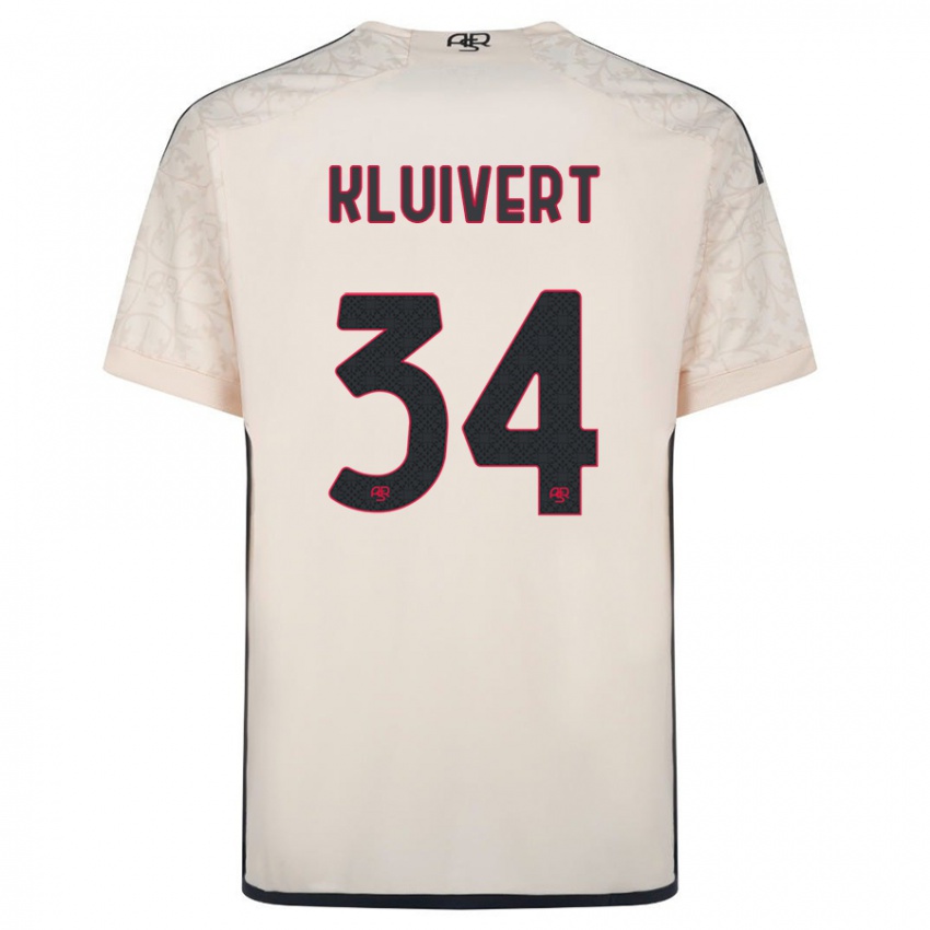 Mænd Justin Kluivert #34 Råhvid Udebane Spillertrøjer 2023/24 Trøje T-Shirt