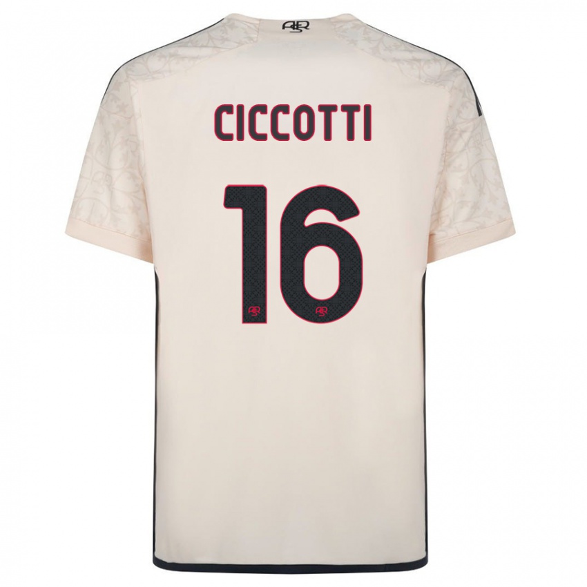 Mænd Claudia Ciccotti #16 Råhvid Udebane Spillertrøjer 2023/24 Trøje T-Shirt