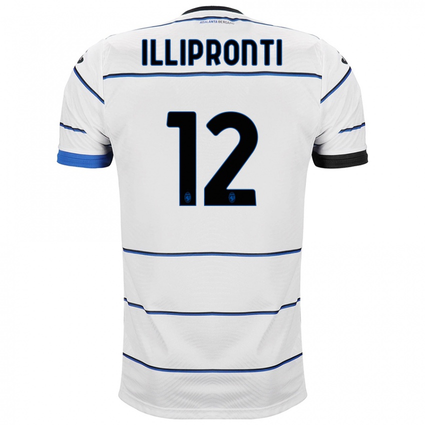 Mænd Filippo Illipronti #12 Hvid Udebane Spillertrøjer 2023/24 Trøje T-Shirt