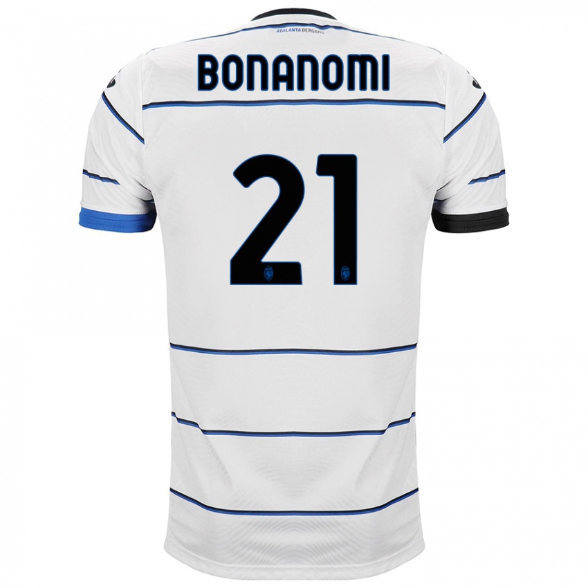 Mænd Andrea Bonanomi #21 Hvid Udebane Spillertrøjer 2023/24 Trøje T-Shirt