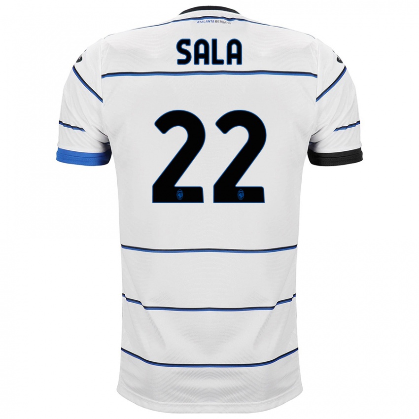 Mænd Lorenzo Sala #22 Hvid Udebane Spillertrøjer 2023/24 Trøje T-Shirt