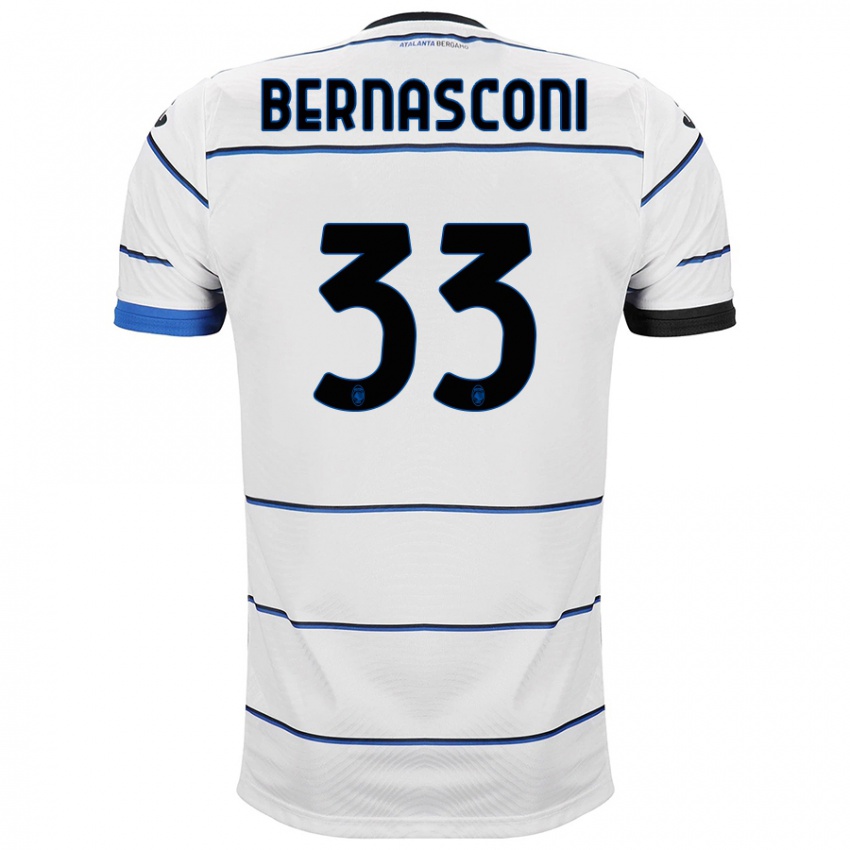 Mænd Lorenzo Bernasconi #33 Hvid Udebane Spillertrøjer 2023/24 Trøje T-Shirt