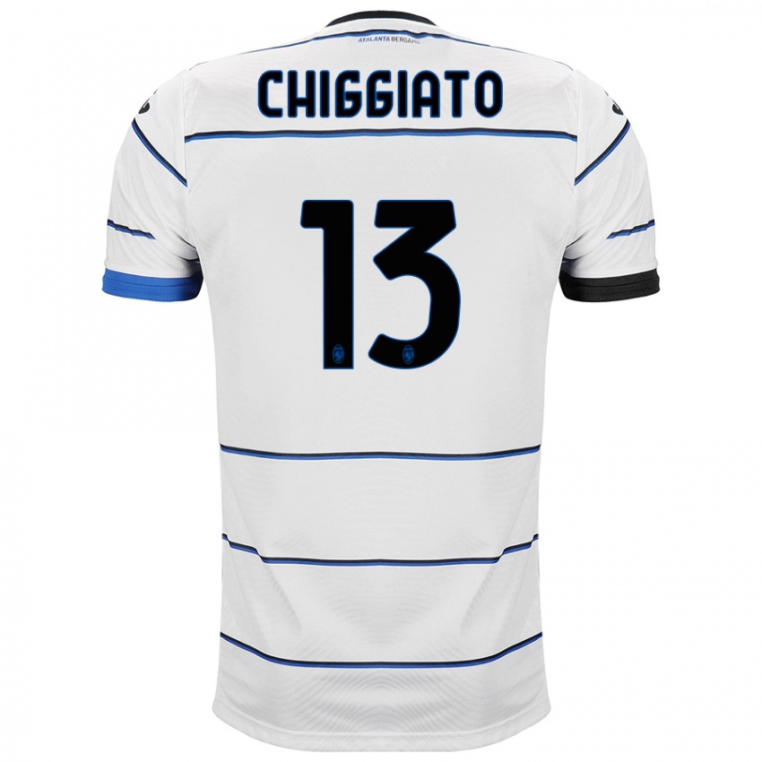 Mænd Gabriele Chiggiato #13 Hvid Udebane Spillertrøjer 2023/24 Trøje T-Shirt