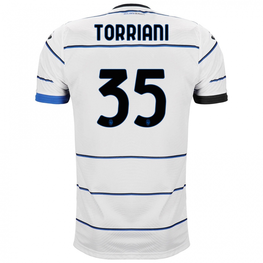 Mænd Andrea Torriani #35 Hvid Udebane Spillertrøjer 2023/24 Trøje T-Shirt