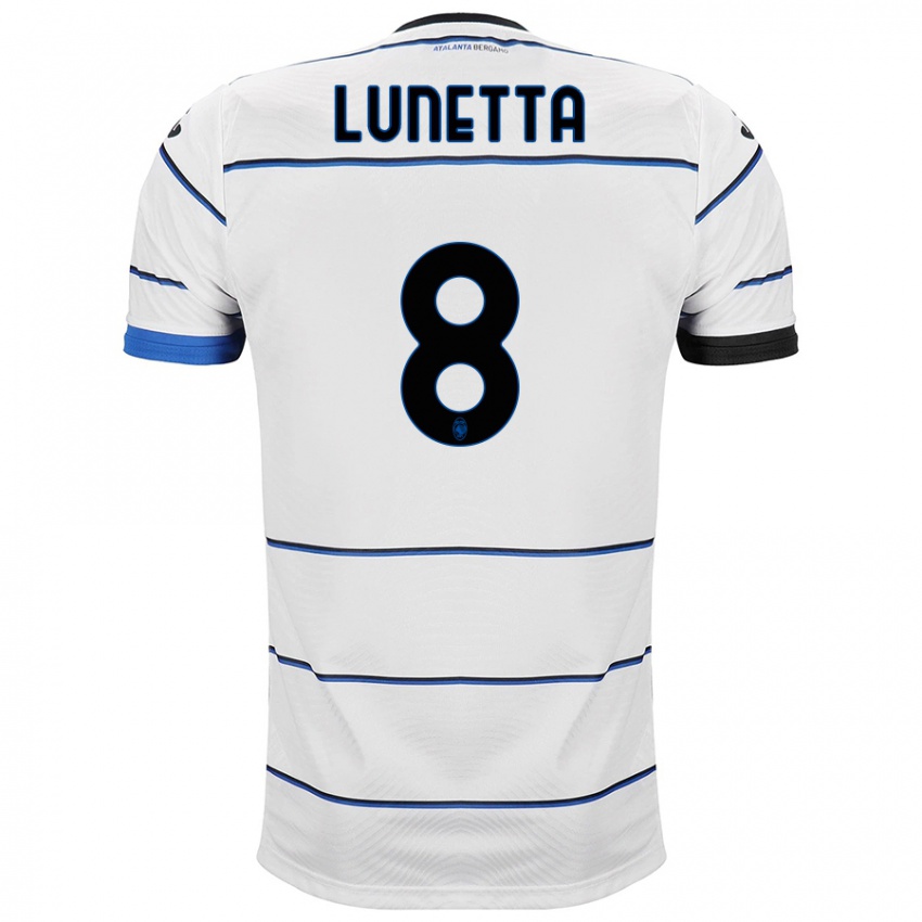 Mænd Gabriel Lunetta #8 Hvid Udebane Spillertrøjer 2023/24 Trøje T-Shirt