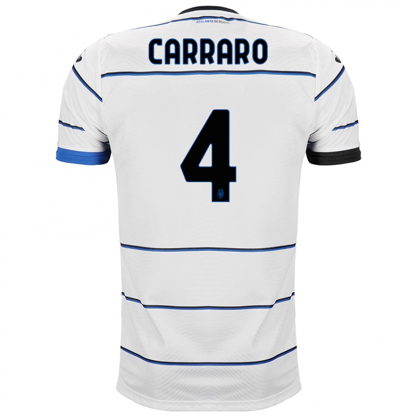 Mænd Marco Carraro #4 Hvid Udebane Spillertrøjer 2023/24 Trøje T-Shirt