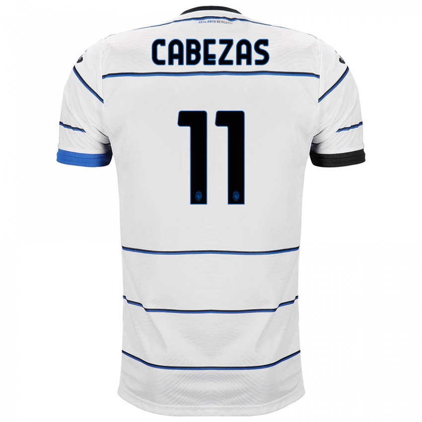 Mænd Bryan Cabezas #11 Hvid Udebane Spillertrøjer 2023/24 Trøje T-Shirt