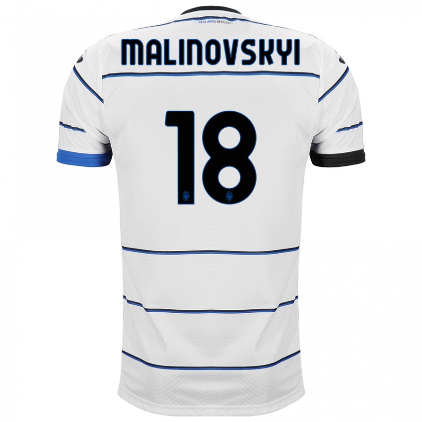 Mænd Ruslan Malinovskyi #18 Hvid Udebane Spillertrøjer 2023/24 Trøje T-Shirt