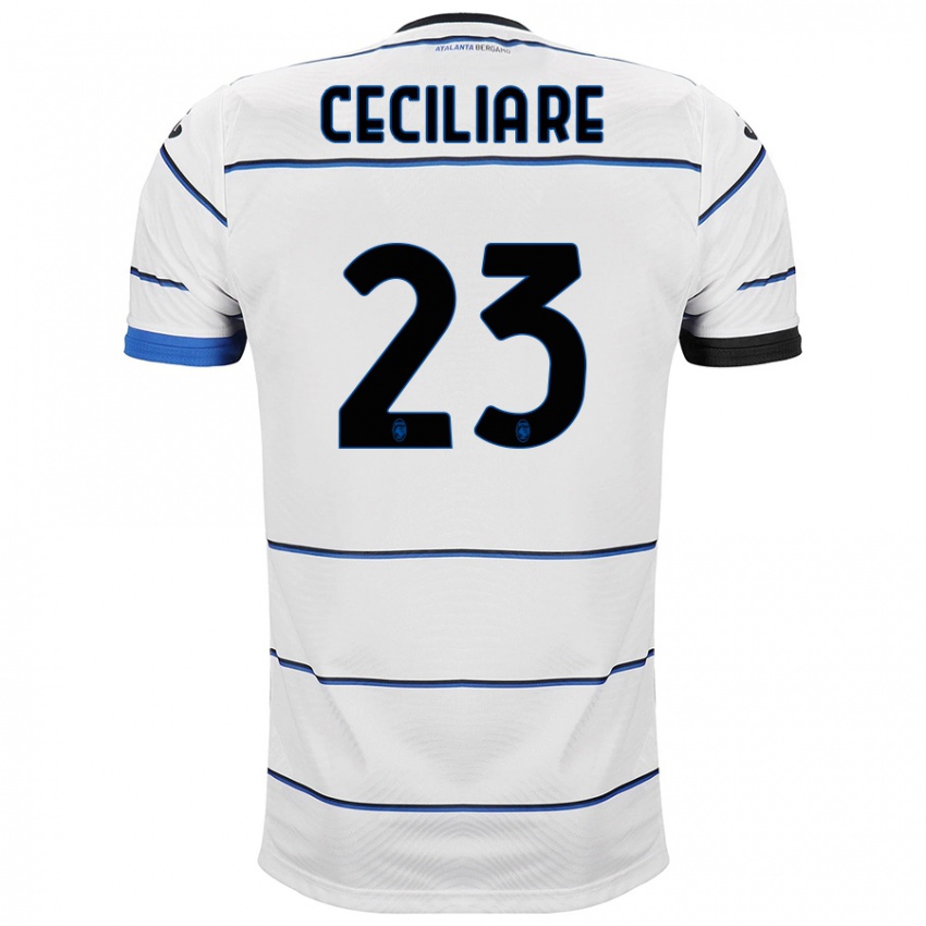 Mænd Cecilia Re #23 Hvid Udebane Spillertrøjer 2023/24 Trøje T-Shirt