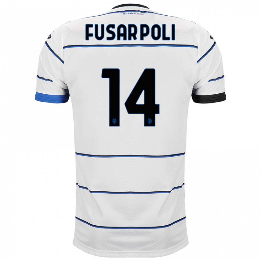 Mænd Giulia Fusar Poli #14 Hvid Udebane Spillertrøjer 2023/24 Trøje T-Shirt