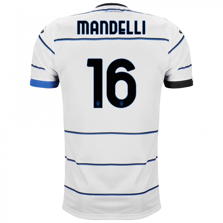 Mænd Giulia Mandelli #16 Hvid Udebane Spillertrøjer 2023/24 Trøje T-Shirt