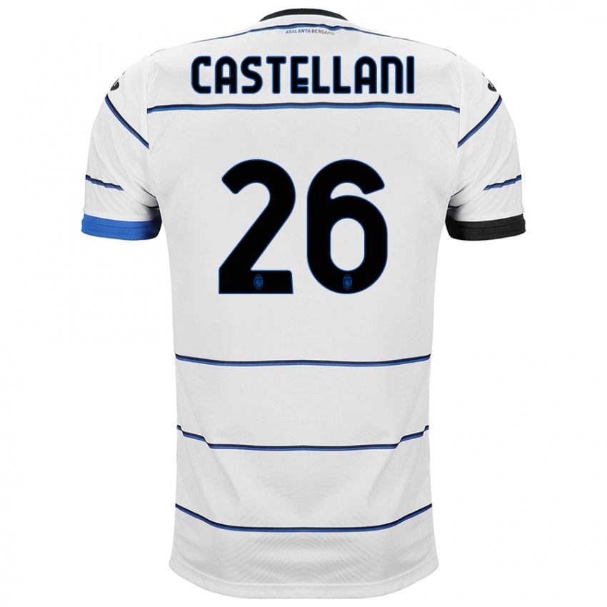 Mænd Eleonora Castellani #26 Hvid Udebane Spillertrøjer 2023/24 Trøje T-Shirt