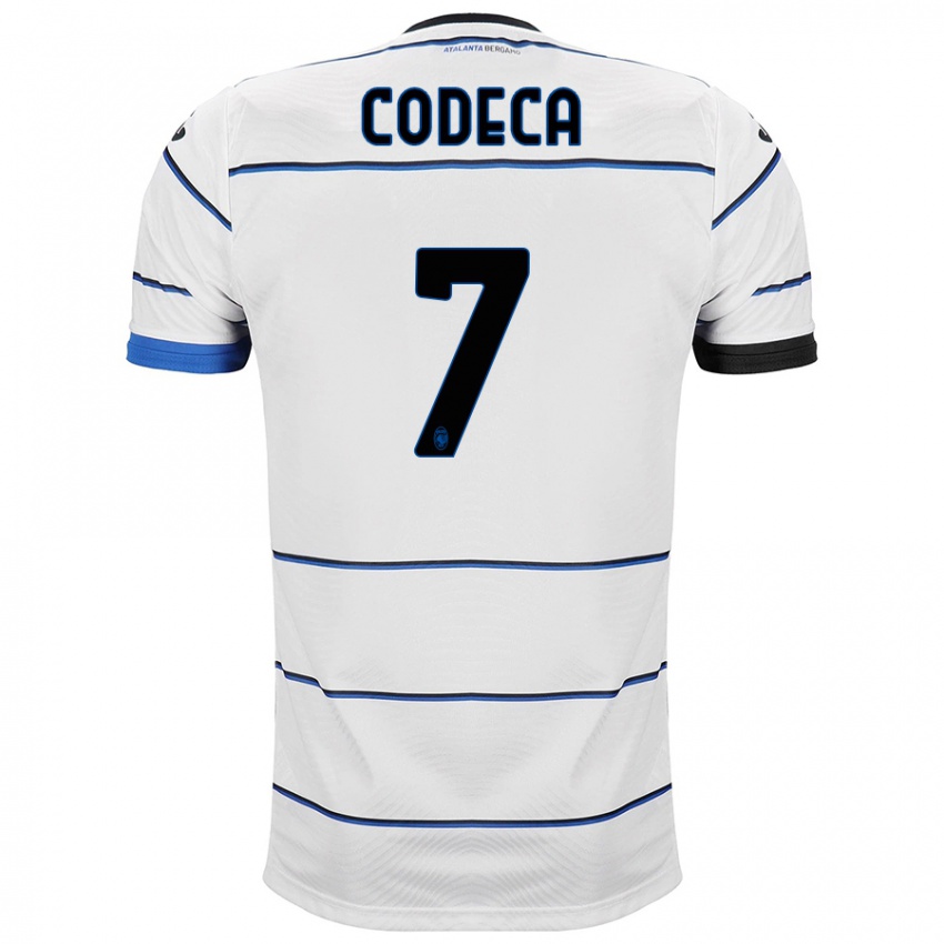 Mænd Bianca Codeca #7 Hvid Udebane Spillertrøjer 2023/24 Trøje T-Shirt