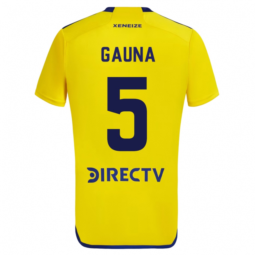 Mænd Santiago Gauna #5 Gul Udebane Spillertrøjer 2023/24 Trøje T-Shirt