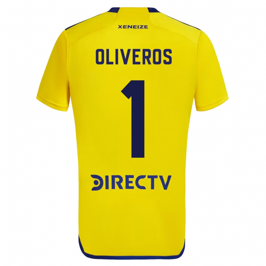 Mænd Laurina Oliveros #1 Gul Udebane Spillertrøjer 2023/24 Trøje T-Shirt