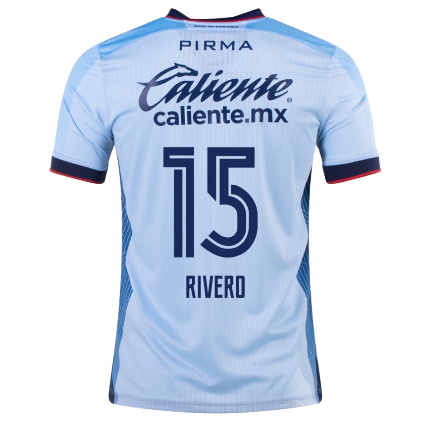 Mænd Ignacio Rivero #15 Himmelblå Udebane Spillertrøjer 2023/24 Trøje T-Shirt