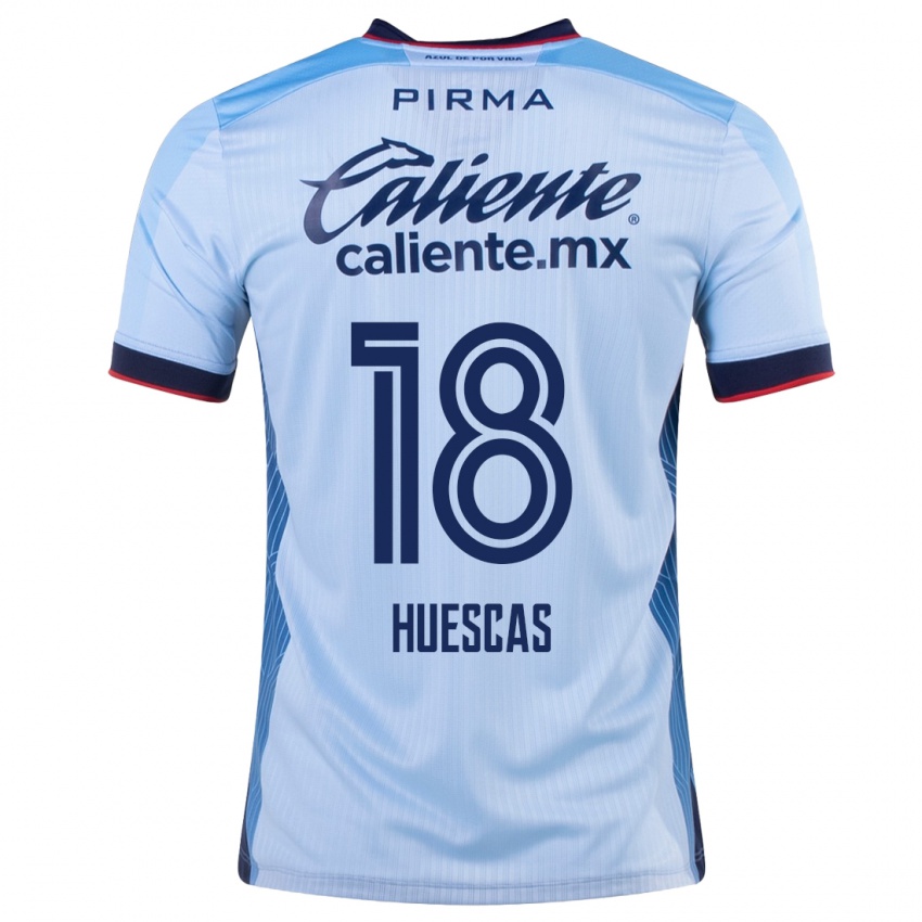 Mænd Rodrigo Huescas #18 Himmelblå Udebane Spillertrøjer 2023/24 Trøje T-Shirt